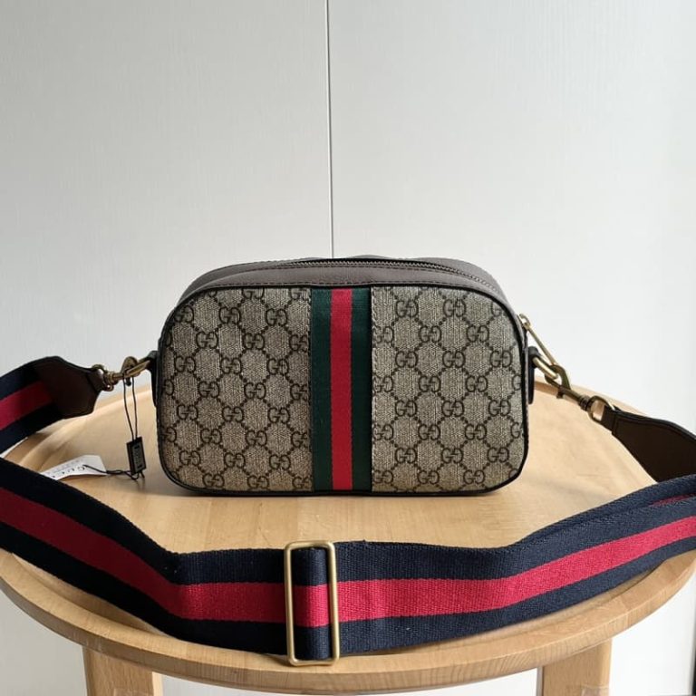 GUCCI High quality women shoulder bag Canvas monogrammed embroidered surface Signature double G accessories-2