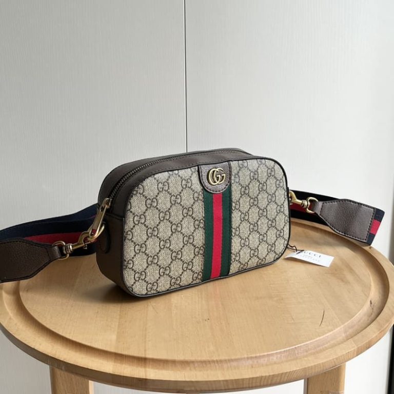 GUCCI High quality women shoulder bag Canvas monogrammed embroidered surface Signature double G accessories-3