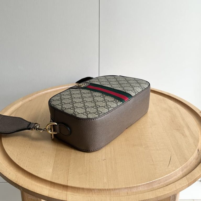 GUCCI High quality women shoulder bag Canvas monogrammed embroidered surface Signature double G accessories-4