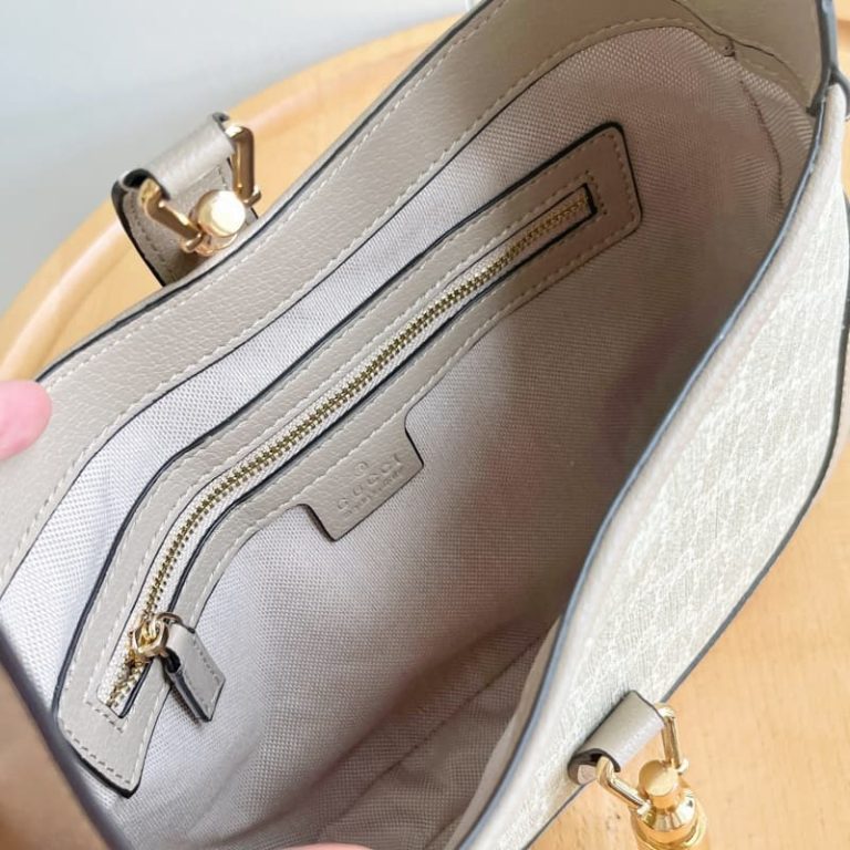 GUCCI High quality women shoulder bag Designed with a GG pattern on the surface With gold tone push lock hardware-9