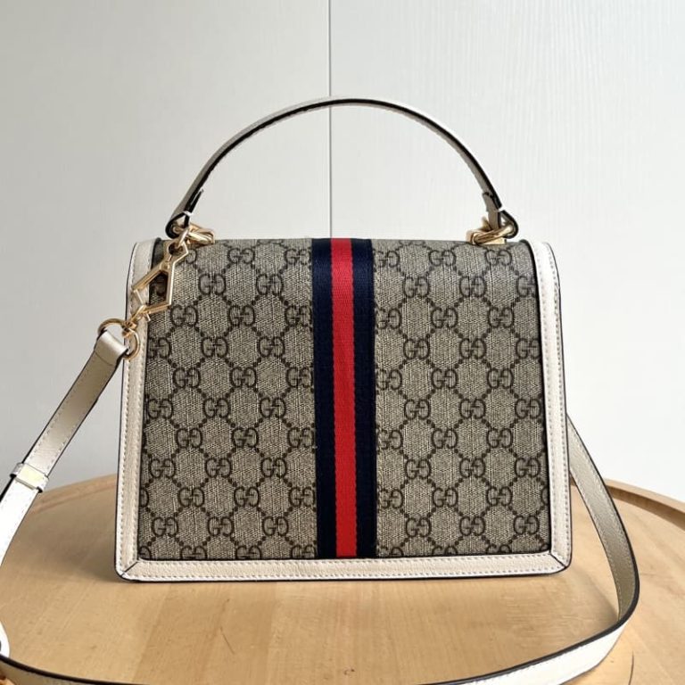 GUCCI High quality women shoulder bag Tote bag Flap design Double G modeling accessories-10