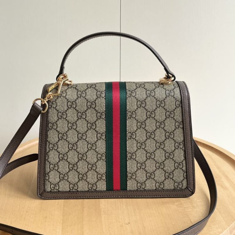 GUCCI High quality women shoulder bag Tote bag Flap design Double G modeling accessories-12