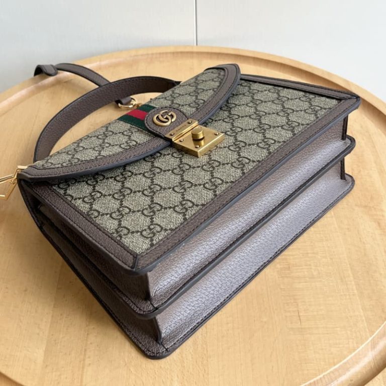 GUCCI High quality women shoulder bag Tote bag Flap design Double G modeling accessories-14