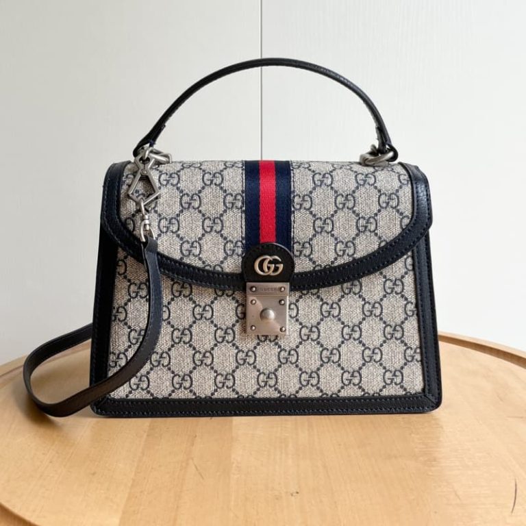 GUCCI High quality women shoulder bag Tote bag Flap design Double G modeling accessories-5