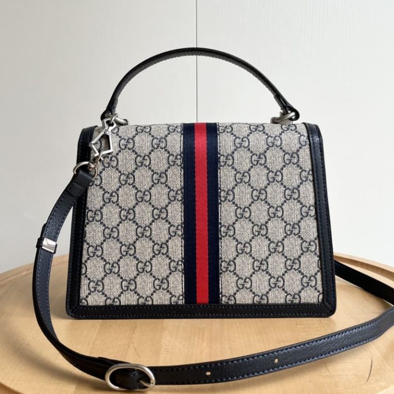 GUCCI High quality women shoulder bag Tote bag Flap design Double G modeling accessories-6