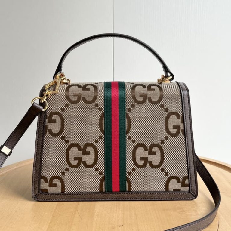 GUCCI High quality women shoulder bag Tote bag Flap design Double G modeling accessories-8