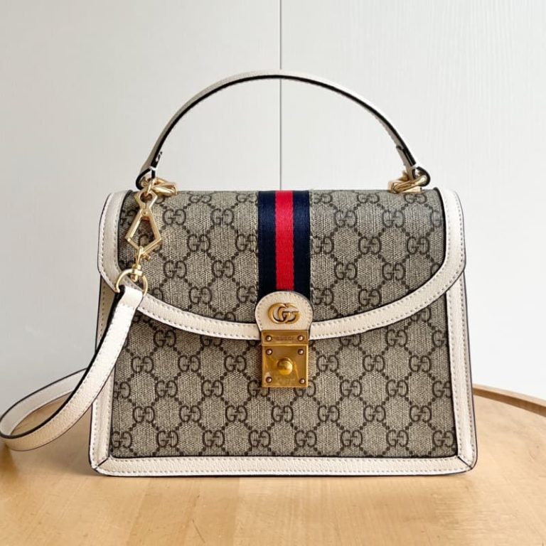 GUCCI High quality women shoulder bag Tote bag Flap design Double G modeling accessories-9
