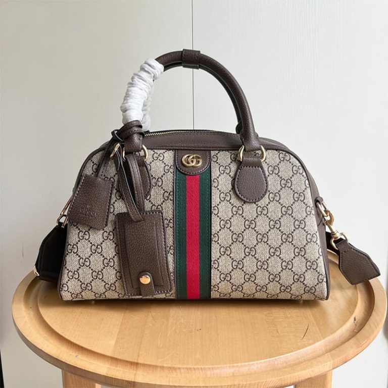 GUCCI High quality women tote bag Canvas monogrammed surface Iconic double G hardware Two sizes-1