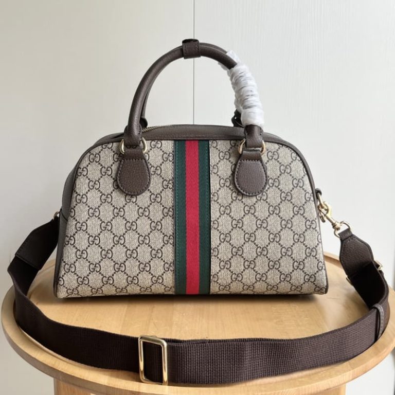 GUCCI High quality women tote bag Canvas monogrammed surface Iconic double G hardware Two sizes-2