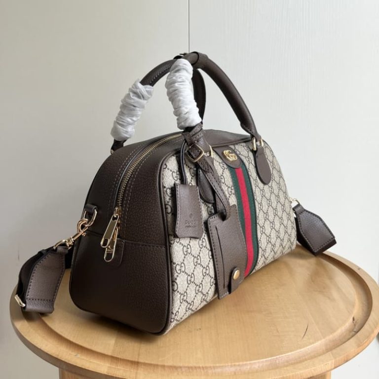 GUCCI High quality women tote bag Canvas monogrammed surface Iconic double G hardware Two sizes-3