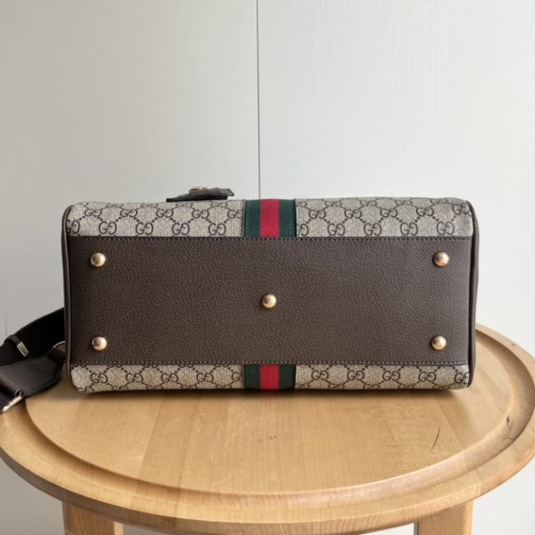 GUCCI High quality women tote bag Canvas monogrammed surface Iconic double G hardware Two sizes-4