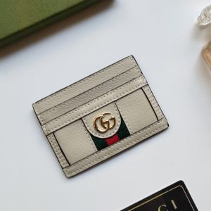 GUCCI Men Women Small Card Case Iconic pattern and striped webbing Double G logo on front 10*7CM LB412(1)
