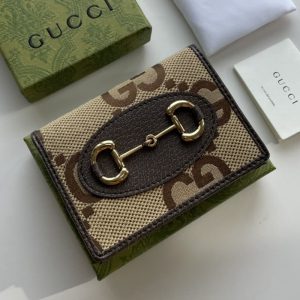 GUCCI Men Women Small Card Case Logo pattern Front decorated with double Glogo logo 11*8.5*3CM LB413(2)