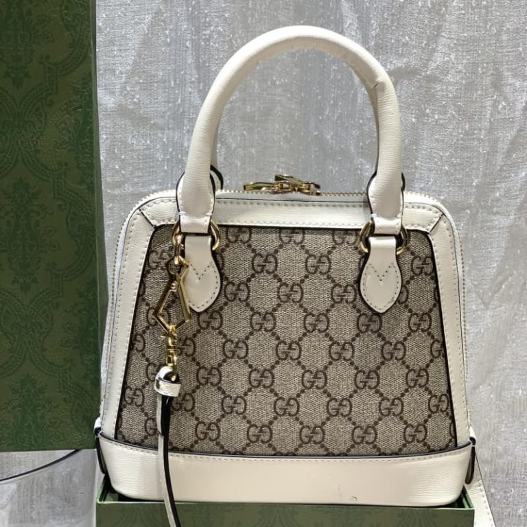 GUCCI Women fan shell you shell bag shoulder bag handbag iconic pattern front decorated with double Glogo label-4