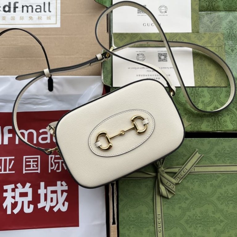 GUCCI best quality Women small shoulder bag Gold tone hardware Cotton and linen blend lining Horsebit buckle-3