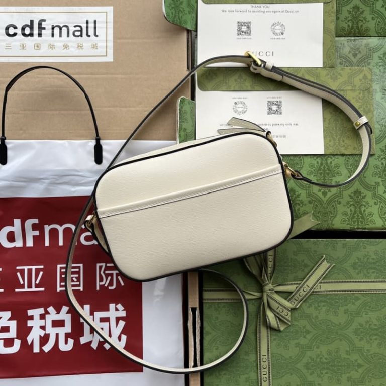 GUCCI best quality Women small shoulder bag Gold tone hardware Cotton and linen blend lining Horsebit buckle-4