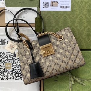 GUCCI best quality women shoulder bag Tote bag with signature embellishment on front 26*18*10CM LB458（2）