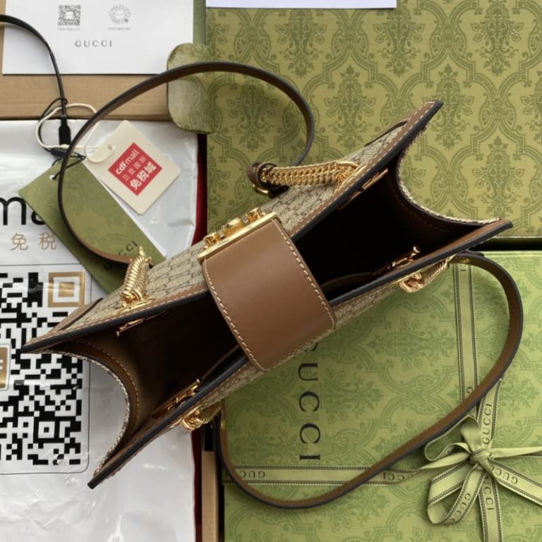 GUCCI best quality mini women shoulder bag Tote bag with signature embellishment on front-10