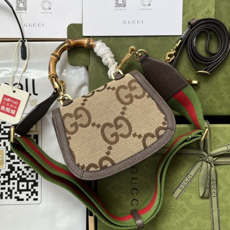 GUCCI best quality women bamboo bag crossbody bag handbag bamboo flap opening design-2