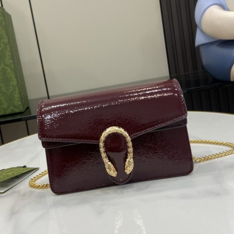 GUCCI best quality women handbag shoulder bag light gold tone signature tiger head accessory-5