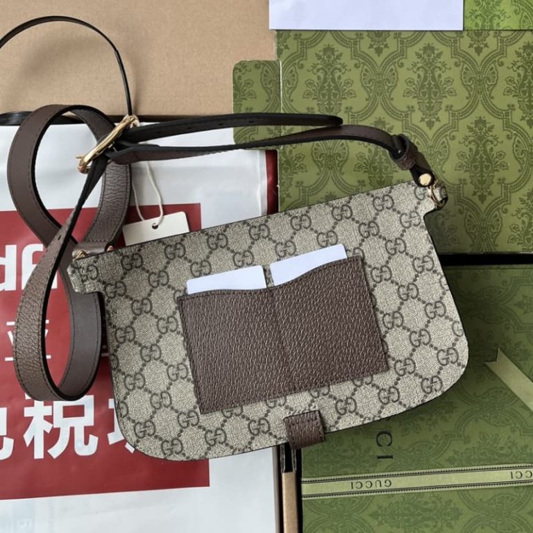 GUCCI best quality women shoulder bag Gold tone hardware Round interlocking double G design-2