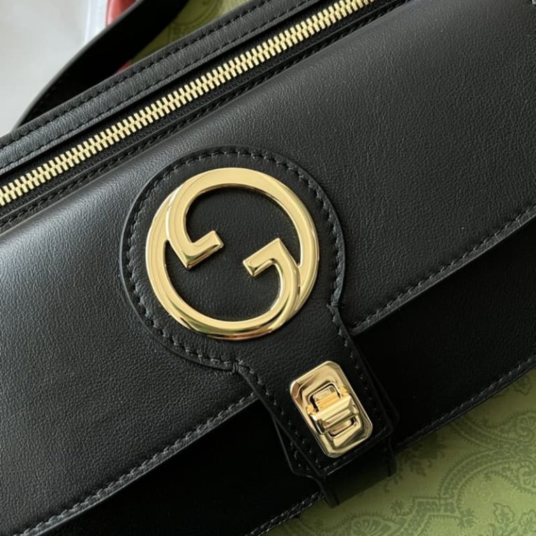 GUCCI best quality women shoulder bag Gold tone hardware Round interlocking double G design-7