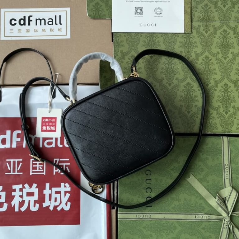 GUCCI best quality women shoulder bag handbag round interlocking double G double zipper closure-2