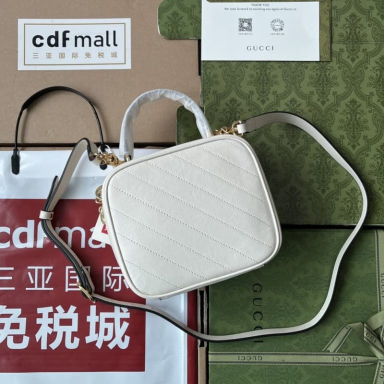 GUCCI best quality women shoulder bag handbag round interlocking double G double zipper closure-4