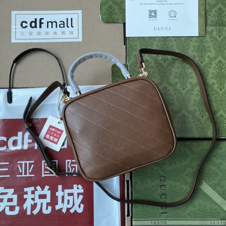 GUCCI best quality women shoulder bag handbag round interlocking double G double zipper closure-6