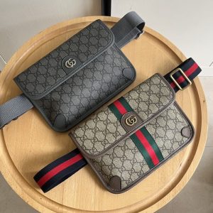 GUCCI high quality men new Fanny pack letter embroidery surface front decorated with double G decoration 24.5*17.5* 3.5CM LB368