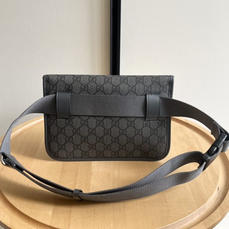 GUCCI high quality men new Fanny pack letter embroidery surface front decorated with double G decoration-5