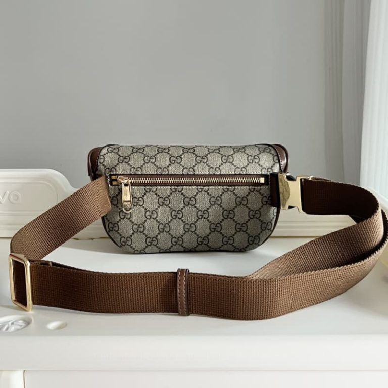 GUCCI high quality men new Fanny pack motorcycle bag letter embroidery surface-3
