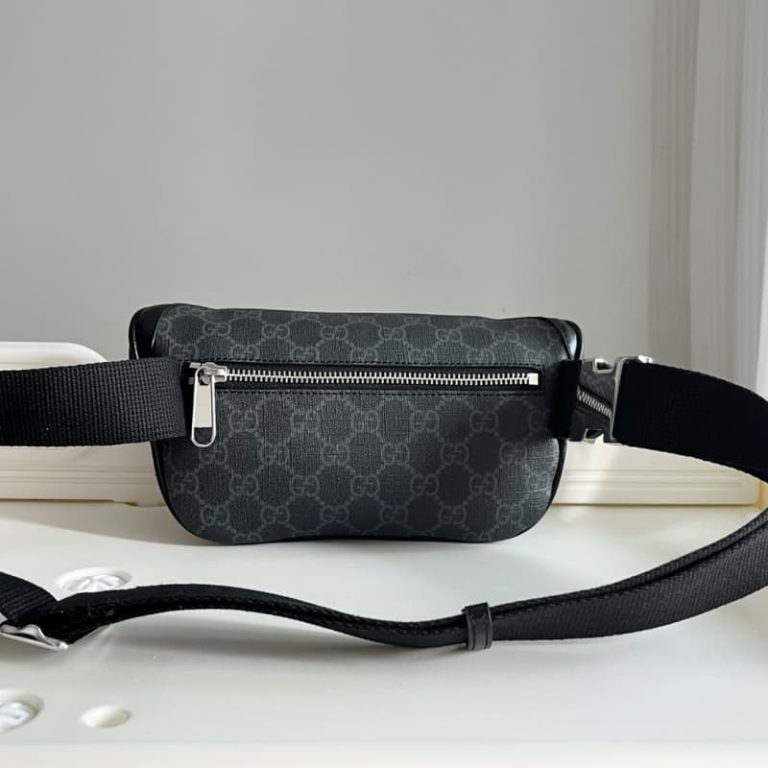 GUCCI high quality men new Fanny pack motorcycle bag letter embroidery surface-5