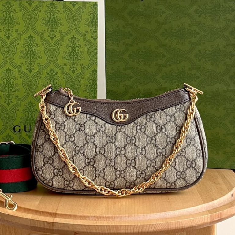 GUCCI high quality women handbag double G pendant front decorated with double G decoration-5