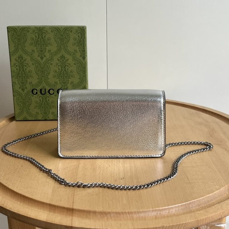 GUCCI high quality women shoulder bag handbag Flap design rhinestone accessories decoration-4