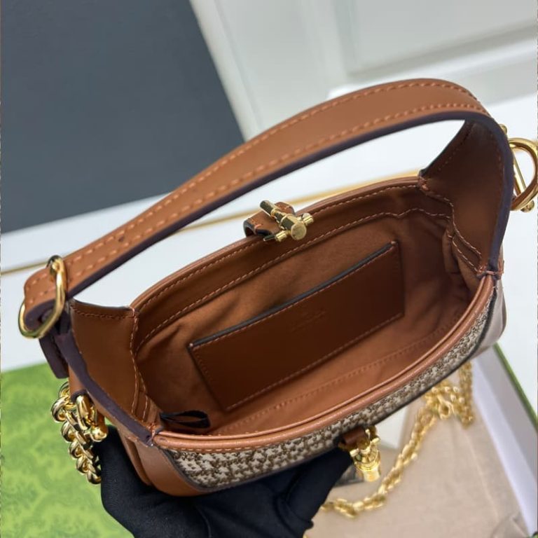 GUCCI high quality women shoulder bag handbag surface GG pattern and gold logo accessories design-11