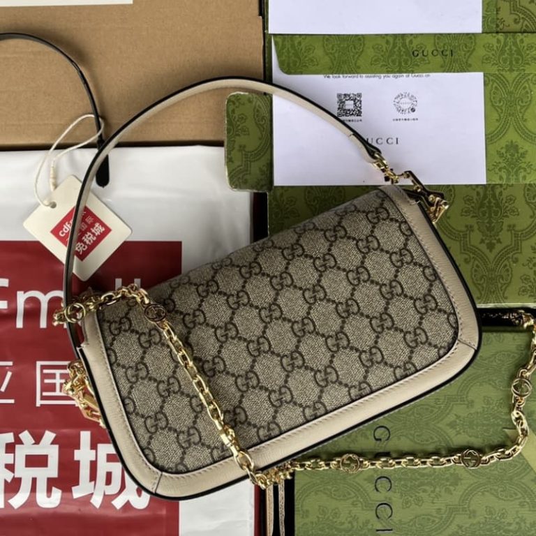 GUCCI high quality women shoulder bag handbag with flap design and gold color accessories on the front-10