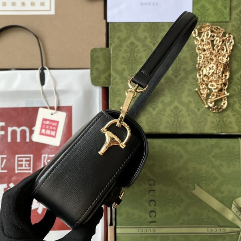 GUCCI high quality women shoulder bag handbag with flap design and gold color accessories on the front-12