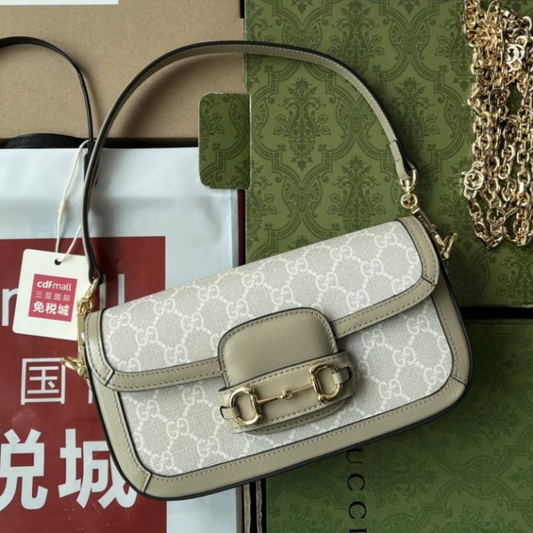 GUCCI high quality women shoulder bag handbag with flap design and gold color accessories on the front-3