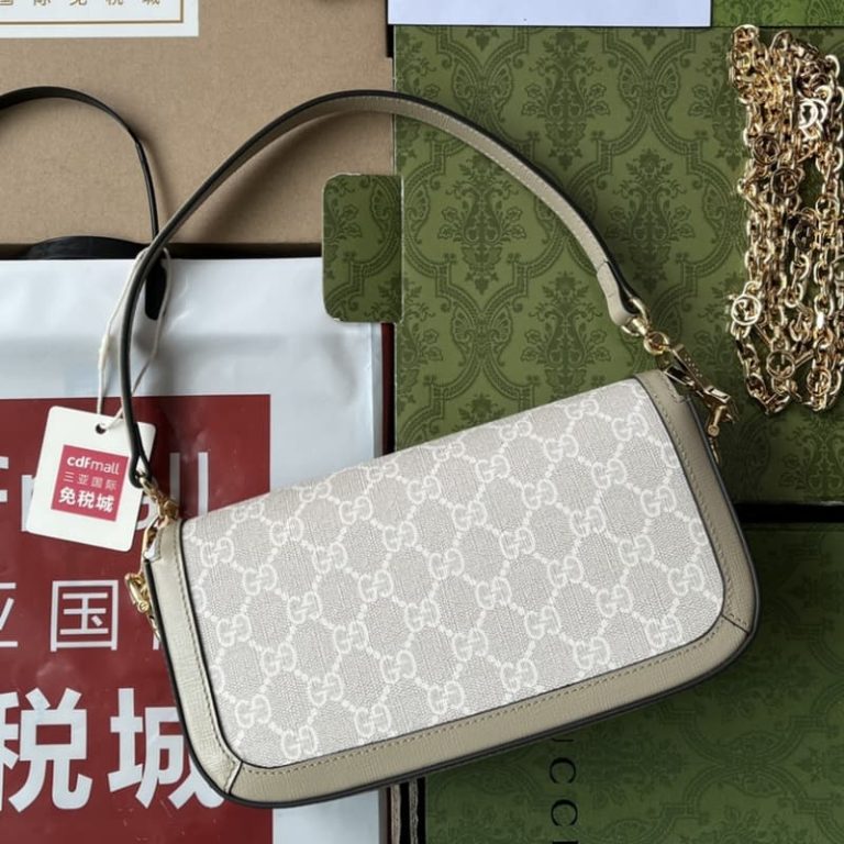 GUCCI high quality women shoulder bag handbag with flap design and gold color accessories on the front-4