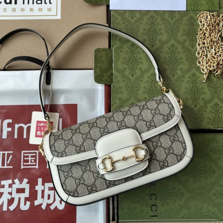 GUCCI high quality women shoulder bag handbag with flap design and gold color accessories on the front-7