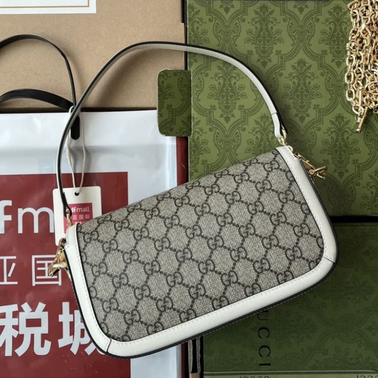 GUCCI high quality women shoulder bag handbag with flap design and gold color accessories on the front-8