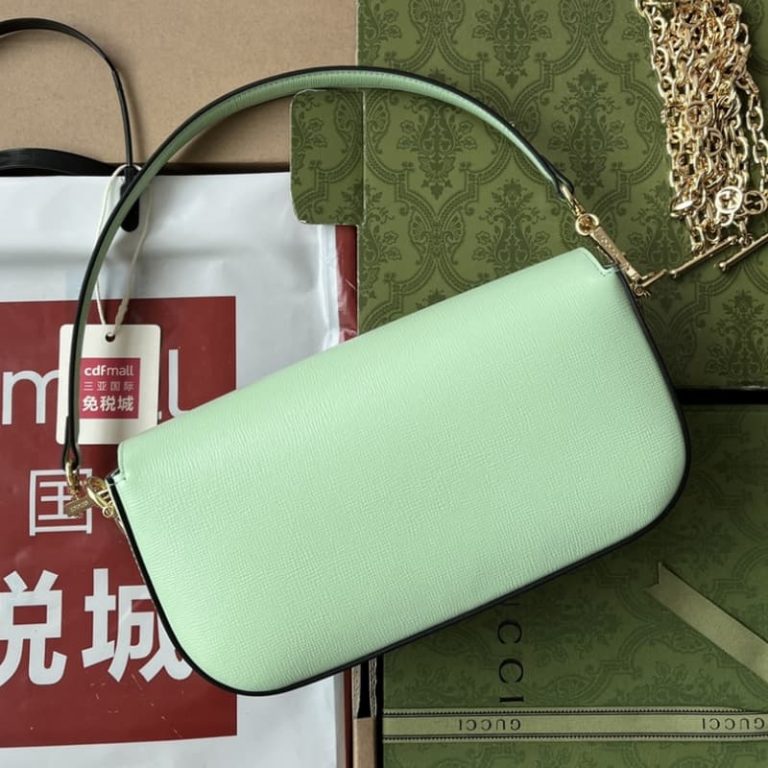GUCCI high quality women shoulder bag handbag with flap design and gold color accessories on the front-8