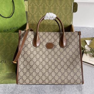 GUCCI best quality women shoulder bag men handbag large capacity surface letter embroidery 31*26*14CM LB407