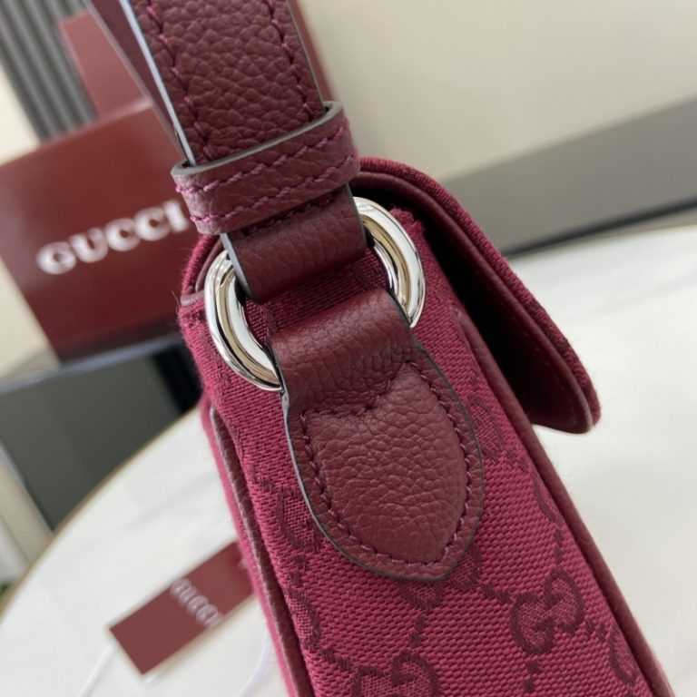 Gucci Mini GG crossbody bag in Rosso Ancora red GG canvas-4