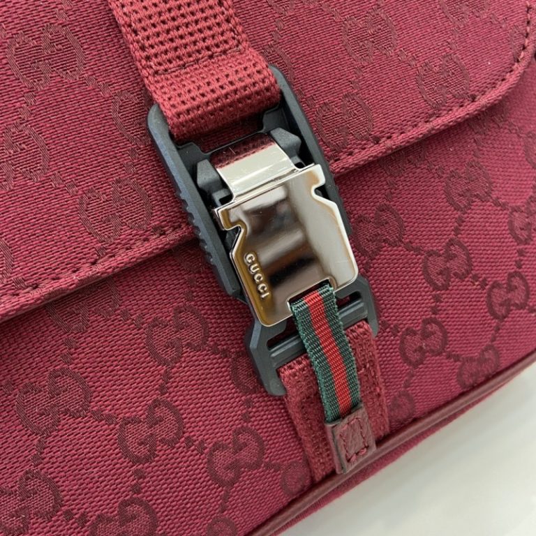 Gucci Mini GG crossbody bag in Rosso Ancora red GG canvas-6