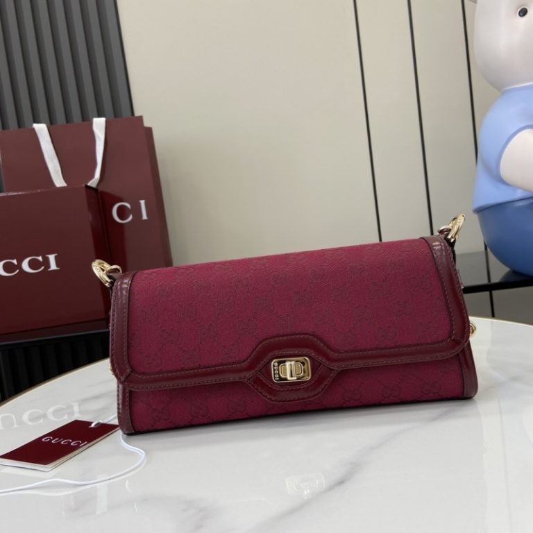 Gucci best quality Luce Schultertasche in rosafarbener GG Canvas-1