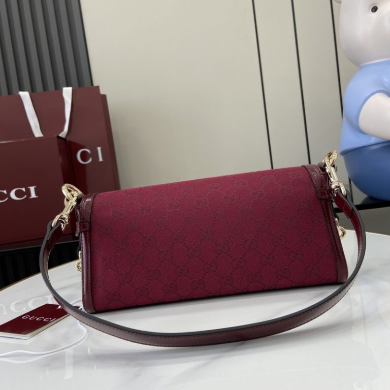 Gucci best quality Luce Schultertasche in rosafarbener GG Canvas-2