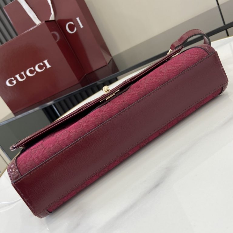 Gucci best quality Luce Schultertasche in rosafarbener GG Canvas-3