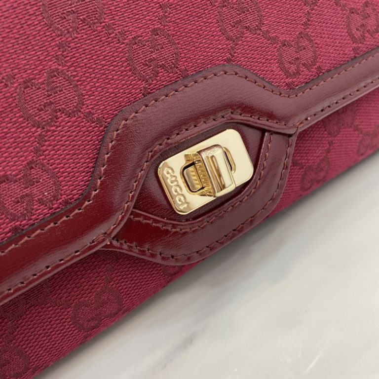 Gucci best quality Luce Schultertasche in rosafarbener GG Canvas-5